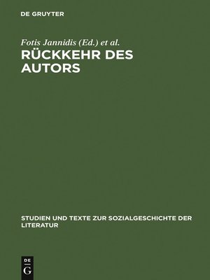 cover image of Rückkehr des Autors